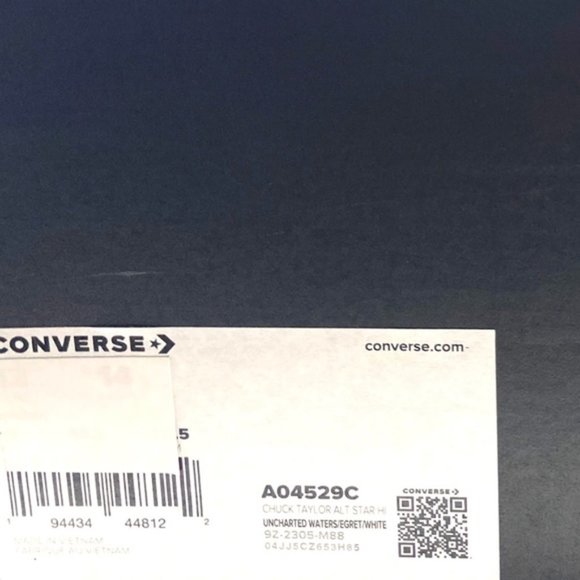 Converse Chuck Taylor High Canvas Navy White Sneakers Skate Men's Custom A04529C - Picture 8 of 9